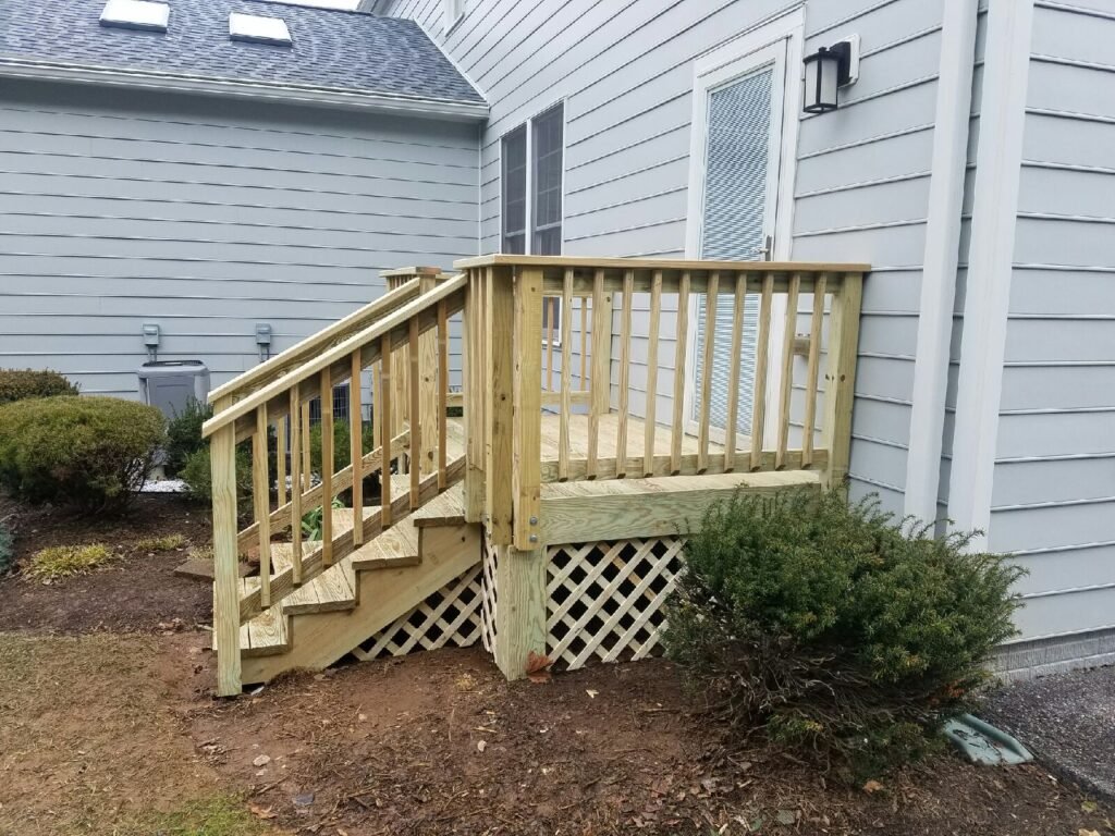 treated lumber deck